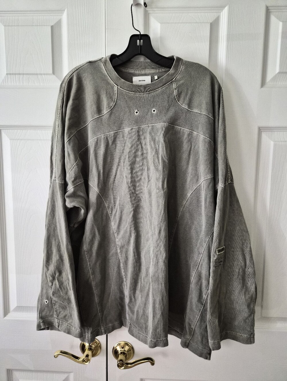 Joah Brown Vintage Panel Long Sleeve Oversized Tee Haze Cotton S/M RUNS BIG - Picture 4 of 9